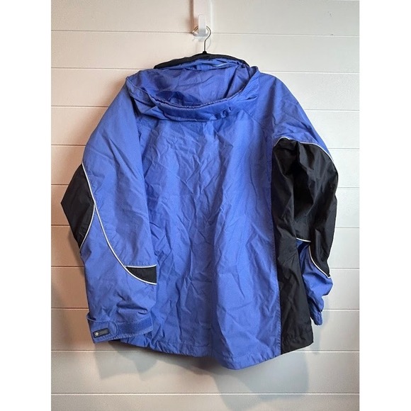 Columbia Womens Interchange Jacket Blue Black Lightweight‎ Rain Wind Size L - Picture 6 of 11